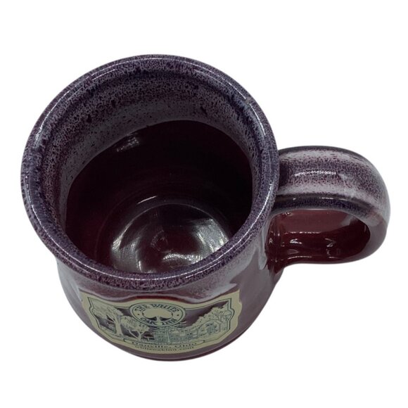 White Oak Inn Ceramic Mug Danville Ohio Artisan Pottery Red Glaze Handthrown 4" - Picture 3 of 5
